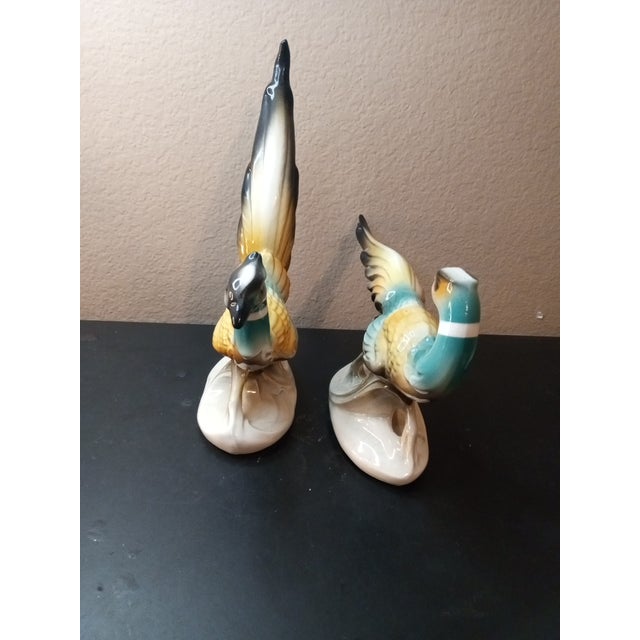 EXQUISITE 1940 Pair of Royal Copley Ring Neck Pheasant Figurines This is a vintage pair of Royal Copley ring neck pheasant...