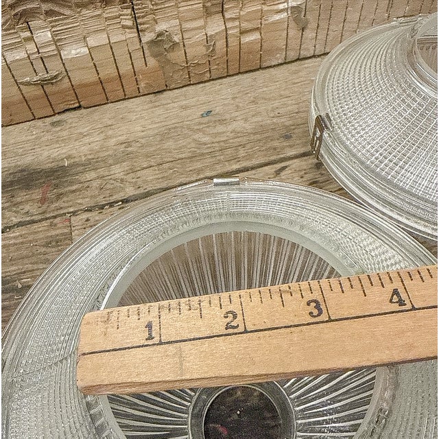Antique Holophane Glass Lamp Shades, a Pair For Sale - Image 10 of 13