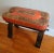 Orange Handcrafted Moroccan Camel Saddle, Genuine Leather Cushion Stool / Orange and Tan For Sale - Image 8 of 10