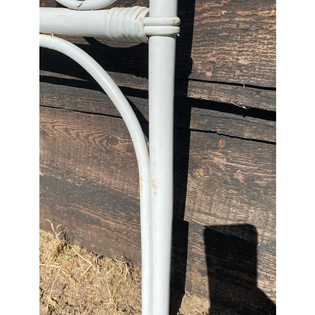 Mid-Century Grey Lacquered Headboard in Bamboo and Cane For Sale - Image 6 of 7