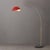 Nova 1960s Morelli Adjustable Mid Century Floor Lamp - 92" Modern Arc Lamp, Red and Gold Shade, Dimmable, Living Room Lamp For Sale - Image 4 of 6
