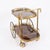 Metal Mid-Century French Walnut and Brass Galleried Drinks Trolley, 1950s For Sale - Image 7 of 18