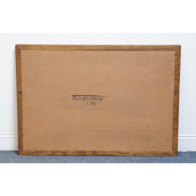 Late 20th Century Link Taylor Countryside Collection Solid Oak Early American Rustic 46" Mirror 6602 For Sale - Image 5 of 6