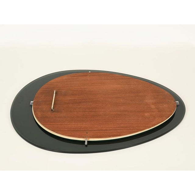 Large Olive Green Teardrop Beveled Mirror by Cristal Arte, Italy, 1960s For Sale - Image 10 of 15