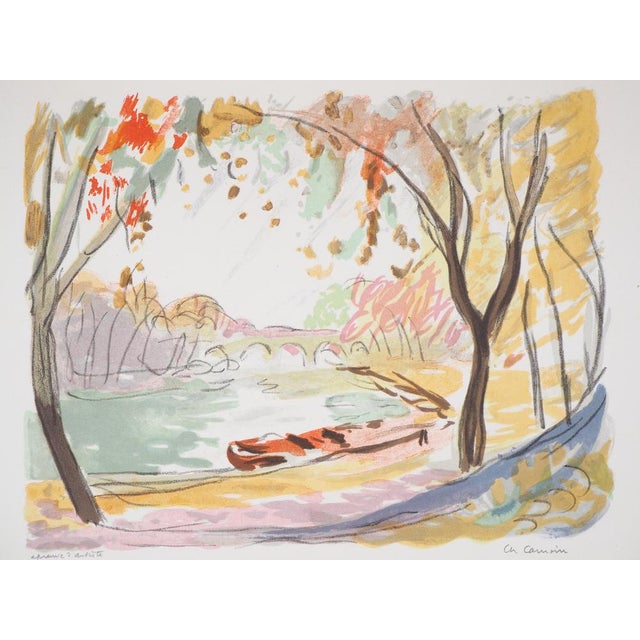 Charles Camoin, Towpath, Original Lithograph For Sale - Image 7 of 7