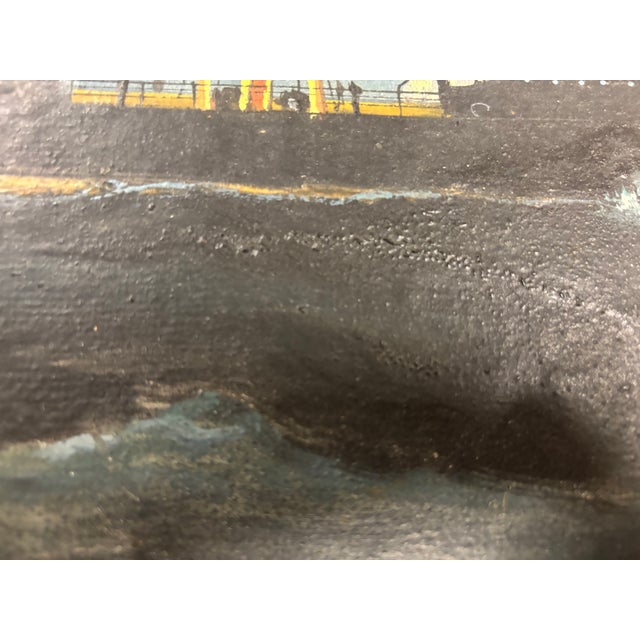 Paint Uss Deuel, Oil on Board, Circa 1940's. For Sale - Image 7 of 12