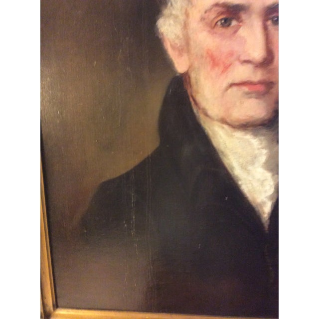 Black 19th Century Portrait Oil Painting of a Distinguished Gentleman, Framed For Sale - Image 8 of 13