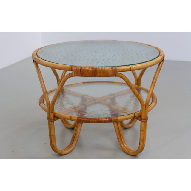 Danish Bamboo, Rattan and Glass Table by Tove Kindt-Larsen for R. Wengler, 1940s For Sale - Image 18 of 18