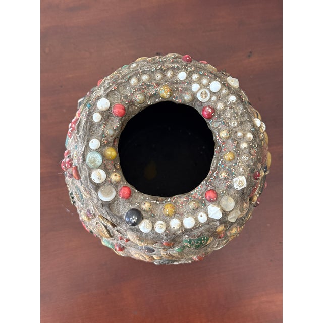 Early 20th Century Folk Art Handmade Memory Vase For Sale - Image 5 of 12