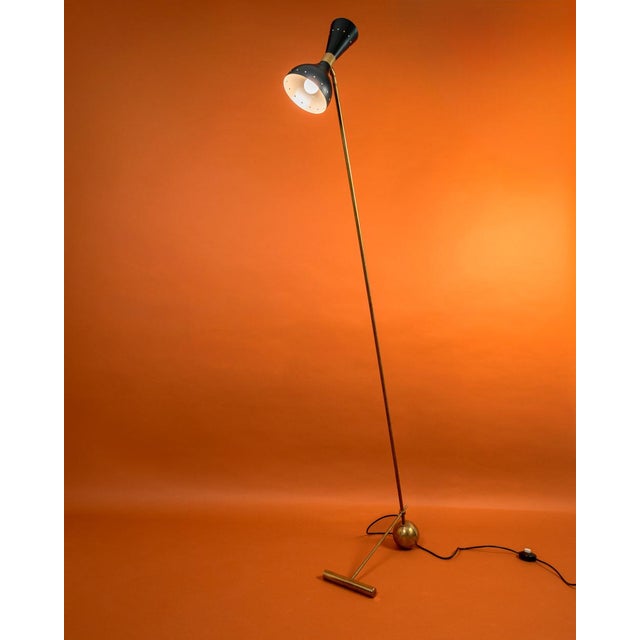 Stilnovo Diabolo Black Floor Lamp from Stilnovo, 1950s For Sale - Image 4 of 4