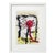 'A présent" - Drawing over poem by Diane Grant. Oil and pencil on high quality 'Rembrandt' fine art paper. Signed in the...