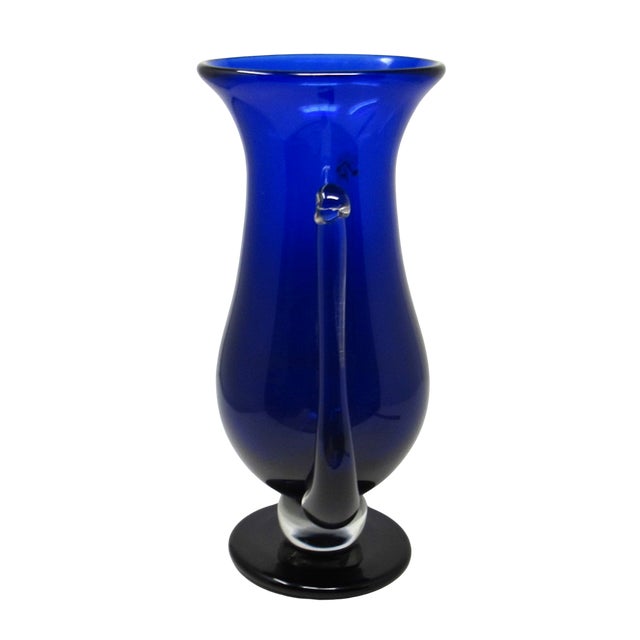 Blue Trophy Vase by Steven Correia - Signed and Dated (1990) For Sale - Image 4 of 9