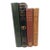 Vintage European Decorative Library Books in Green, Black, Burgundy & Tan, Set of 4 For Sale