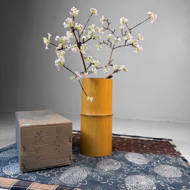 Vintage Bamboo Style Ikebana Vase, Tokyo, 1970s For Sale - Image 4 of 10