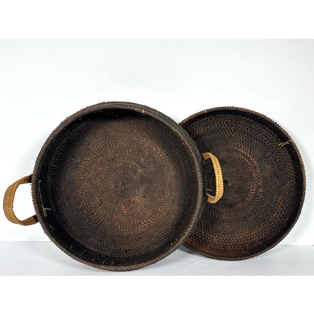 Native American Style Hand-Woven Lidded Basket, Early 20th Century For Sale - Image 10 of 10
