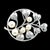 1990s Mikimoto Estate Akoya Pearl Circular Flower Brooch Pin Sterling Silver For Sale - Image 9 of 12