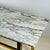 Chic Minimalist Patinated Brass and Marble Console or Library Table For Sale - Image 11 of 11