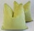 Late 20th Century Custom Tailored Apple Green Velvet Feather/Down Pillows - A Pair For Sale - Image 5 of 10