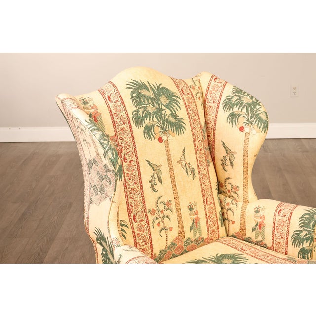 Chippendale Kittinger Williamsburg Adaptation Chippendale Style Mahogany Wing Chair For Sale - Image 3 of 18