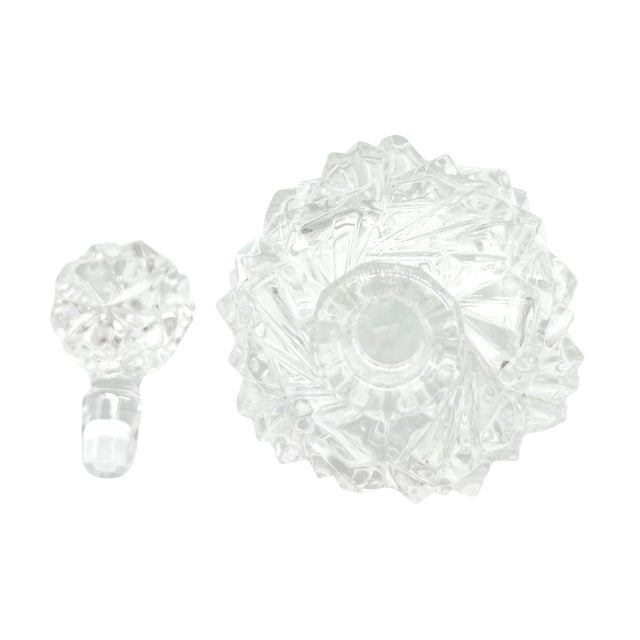 1980s Tiffany & Co. Rock Cut Crystal Perfume Bottle With Stopper – Hollywood Regency / Modernist For Sale In Houston - Image 6 of 11