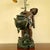French Art Nouveau Table Lamp with Bronze Figure of Auguste Moreau and Glass Lampshades For Sale - Image 5 of 10