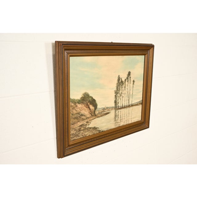 Original "View on the Seine" Framed Print by Homer Dodge Martin For Sale - Image 4 of 14