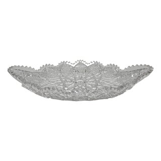 Crystal Bowl with Star Motif, 1920s For Sale