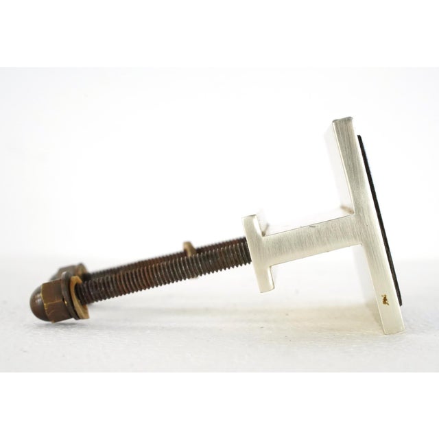 Vintage European Atomic Era Abstract Front Door Pull For Sale - Image 4 of 7