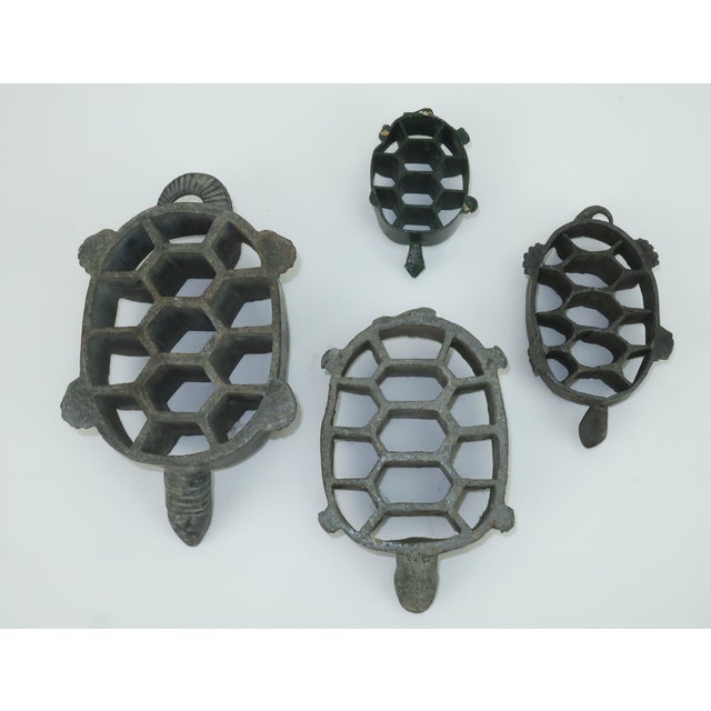Vintage Japanese Stacking Turtle Flower Frogs, Set of 4 For Sale - Image 13 of 13