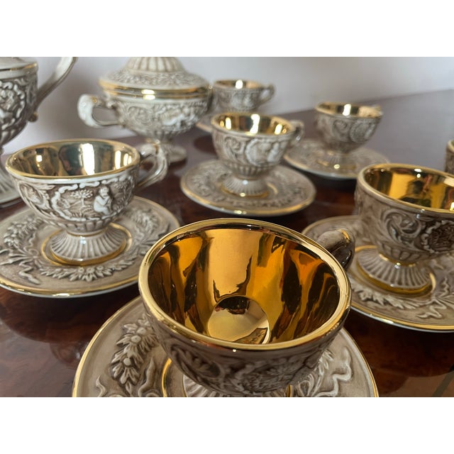 Vintage Coffee Service by R. Capodimonte, Set of 22 For Sale - Image 18 of 18