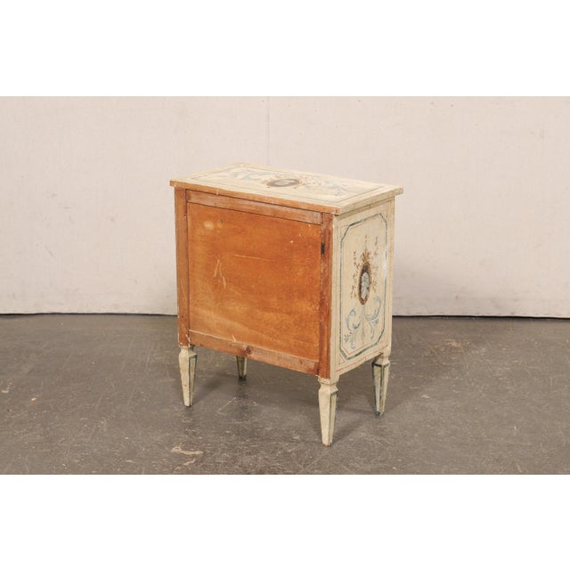 Wood Mid 20th Century Italian Hand-Painted Serpentine Side Chest For Sale - Image 7 of 12