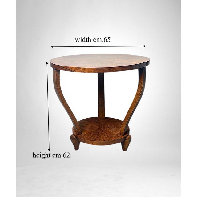 Mid 20th Century Art Deco Italian Walnut Coffee Table For Sale - Image 18 of 18