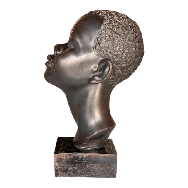 French Art Deco Decorative Bust, 1940s For Sale - Image 3 of 9
