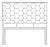 Honeycomb Headboard Queen - White For Sale