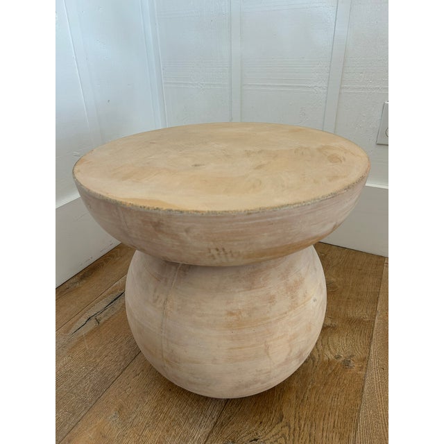 Contemporary Mid 20th Century Terracotta Stool or Side Table For Sale - Image 3 of 4