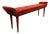 Italian Bench in Dedar Orange Fabric, 1950s For Sale
