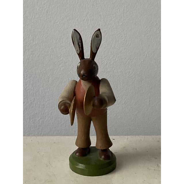 Folk Art German Wooden Rabbit Figures Playing Music, Set of 6 For Sale - Image 17 of 18