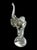 Late 20th Century Clear Art Glass Elephant Sculpture With Raised Trunk Attributed to Murano For Sale In Chicago - Image 6 of 13