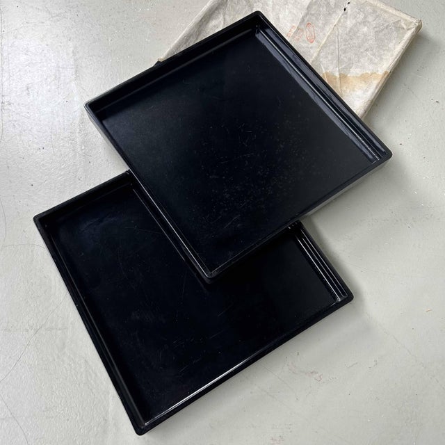 Urushi Lacquer Black Tray, Japan, 1890s For Sale - Image 11 of 14