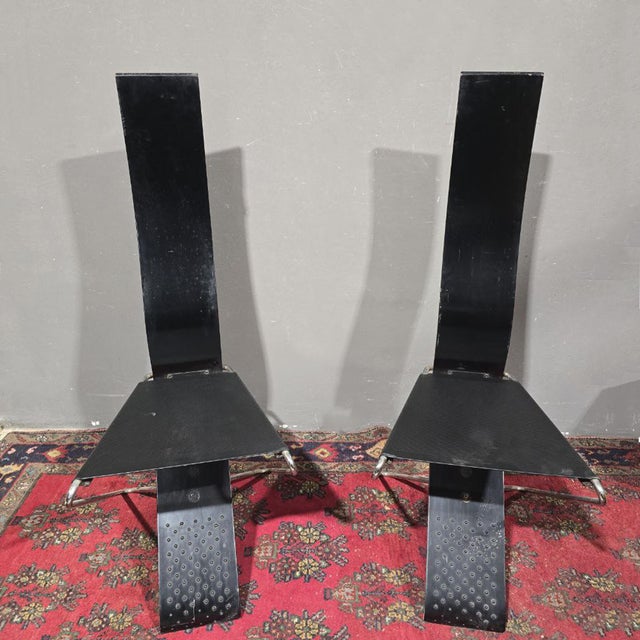 Impronta Series Chairs attributed to Pietro Arosio, 1986, Set of 2 For Sale - Image 6 of 7