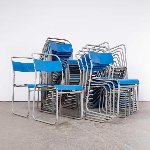 Tubular Metal Outdoor Dining Chairs from Pel Cox, 1950s, Set of 4 For Sale - Image 17 of 18