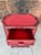 Vintage Bamboo & Rattan Vermillion Red Faux Tortoise Shell Side Table - Newly Painted For Sale - Image 9 of 11