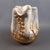 Stunning and rare Albisola ceramic vase, with a particular handkerchief design with twisted gold-coloured handles,...