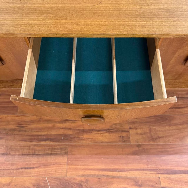 Stonehill Furniture Sled Leg Long Teak Sideboard For Sale - Image 4 of 11