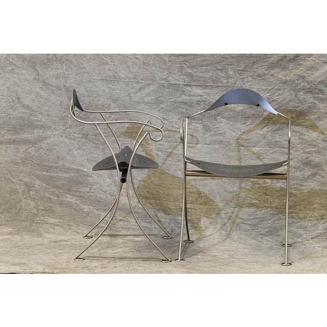 Set of Clessidra Chairs by Ricardo Dalissi for Zanotta, in Flawless conditions. Designed 1980 to 1989 This piece has an...