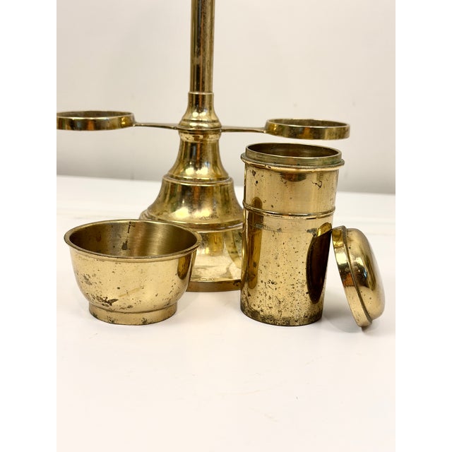Antique Brass Shaving Mirror For Sale In New York - Image 6 of 13