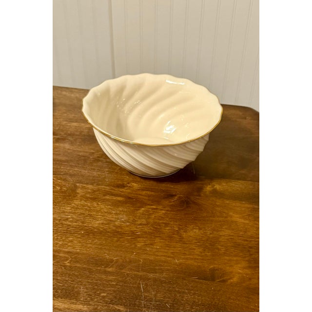 Traditional Lenox Richmond Collection Swirled Bowl For Sale - Image 3 of 12