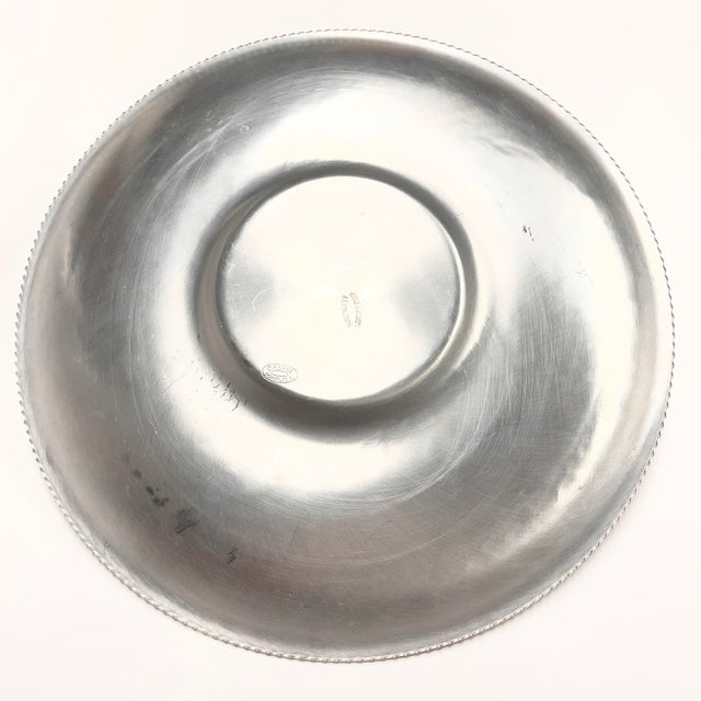 1940s Hammered Aluminum Florida Flamingo Tray For Sale - Image 4 of 7