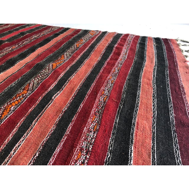Traditional Middleast Stripe Flat-Weave Design Kilim 97x64 For Sale - Image 3 of 6
