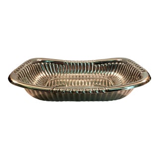 1940s Art Deco Fluted Silver Bowl For Sale